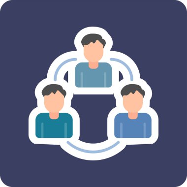 takım çalışması ikon vektör illüstrasyonu 