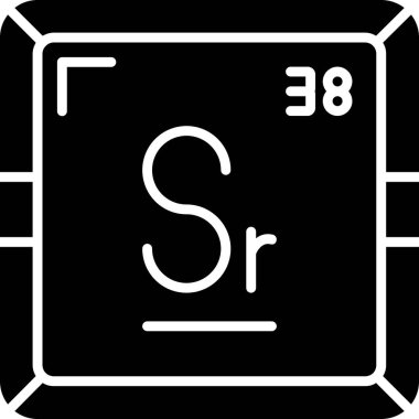 Stronsiyum modern simgesinin vektör çizimi                      