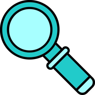 Büyütme cam simgesi, vektör illüstrasyonu 