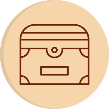 Göğüs simgesi, vektör illüstrasyonu basit tasarım