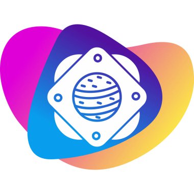 Merkür web simgesi vektör illüstrasyonu