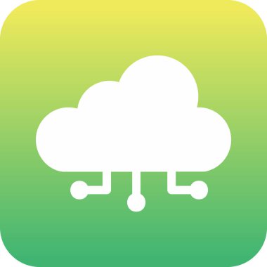 bulut hesaplama web simgesi vektör illüstrasyonu 