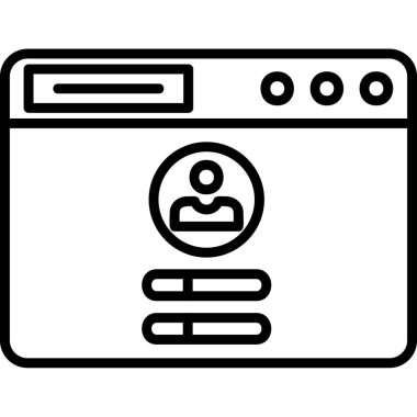 Web simgesi vektör illüstrasyonu. İş Yönetimi kavramı