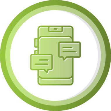 Sohbet baloncukları simgesi, vektör illüstrasyonu basit tasarım