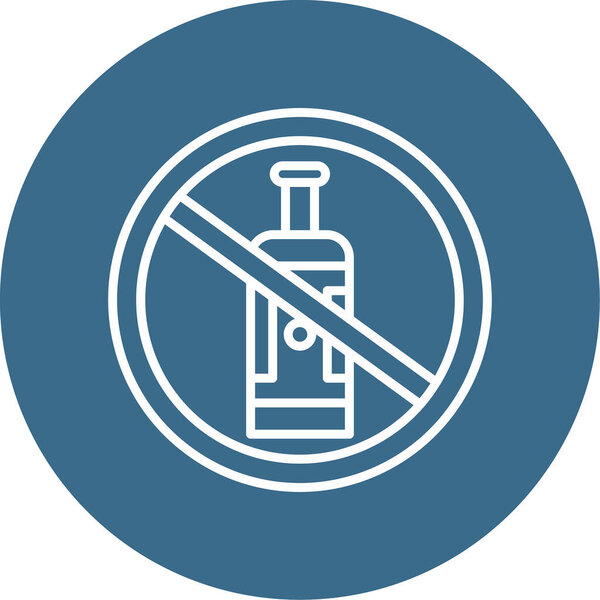 не пить алкоголь знак иконки векторной иллюстрации