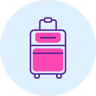 Bavul web simgesi, vektör çizim