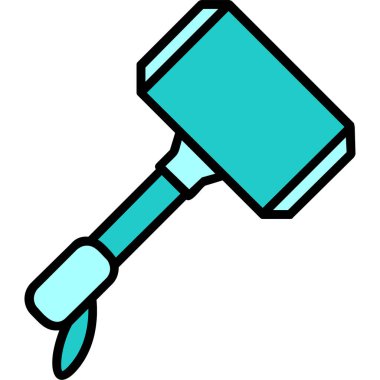 Çekiç ağı simgesi, basit vektör illüstrasyonu 