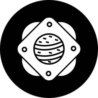 Merkür web simgesi vektör illüstrasyonu