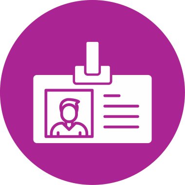 Kimlik kartı web simgesi, vektör illüstrasyonu