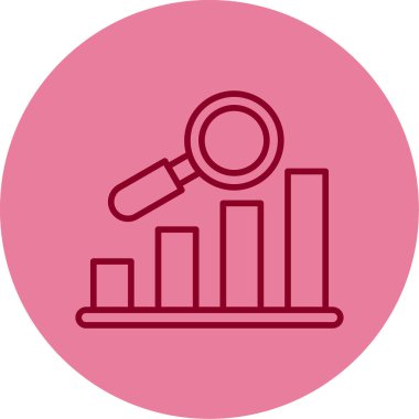 Veri analizi. Web simgesi basit illüstrasyon                  