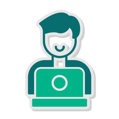 Yazılım Mühendisi Web simgesi vektör çizimi