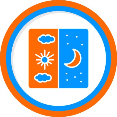 Dağdaki gece sahnesinin vektör illüstrasyonu 