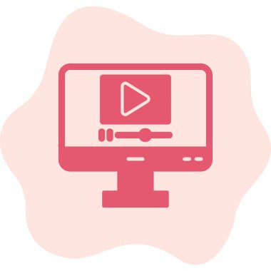 video oynatıcı simgesi, vektör illüstrasyonu basit tasarım