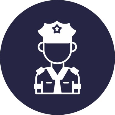 Bir polisin vektör illüstrasyon simgesi