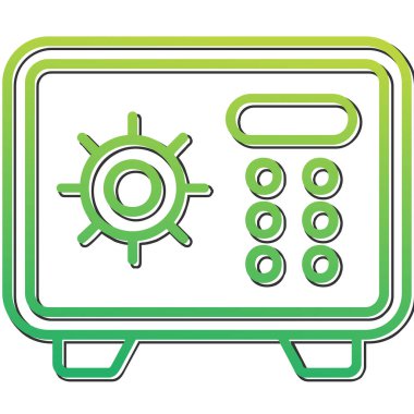vector illustration of modern Safe Box icon    