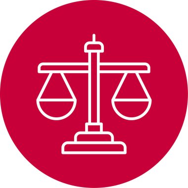 Ölçek simgesi, vektör illüstrasyonu basit tasarım