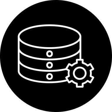 veritabanı. Web simgesi basit illüstrasyon 