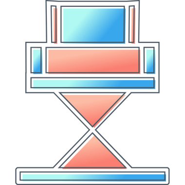Yönetici Koltuğu simgesinin vektör illüstrasyonu           