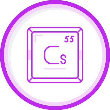 Sezyum modern simgesinin vektör illüstrasyonu                      