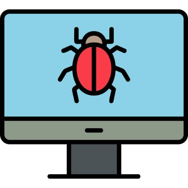 bilgisayar ekranı simgesi, vektör illüstrasyonu basit tasarım