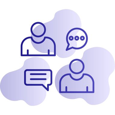 sohbet simgesi, vektör illüstrasyonu basit tasarım