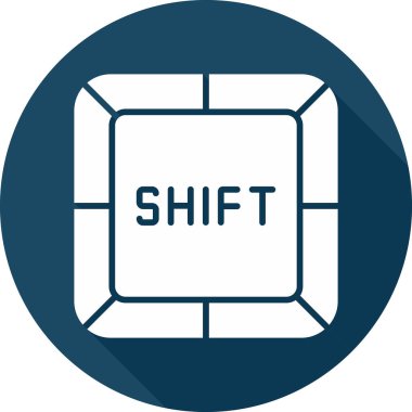 Vardiya düğmesi. Web simgesi basit illüstrasyon