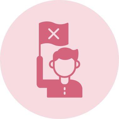 Protesto düz simgesinin vektör illüstrasyonu 