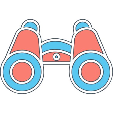 dürbün web simgesi, vektör çizim 