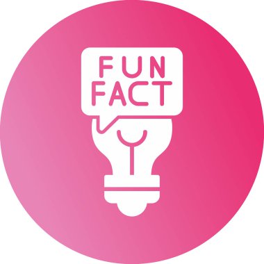 Eğlenceli Gerçekler konuşma balonu web simgesi, vektör illüstrasyonu