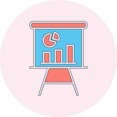 sunum simgesi, vektör illüstrasyonu 