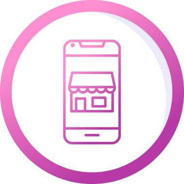 Akıllı telefon web simgesi, vektör illüstrasyonunda çevrimiçi rezervasyon