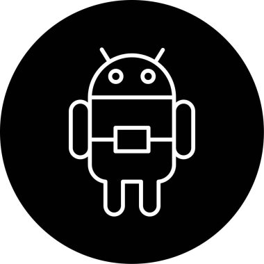 Android Web simgesi vektör çizimi 