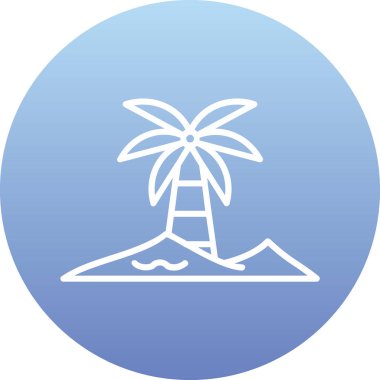 Oasis Web simgesi, vektör illüstrasyonu 