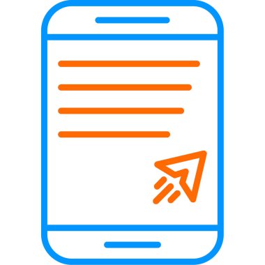 mobil ileti simgesi, vektör illüstrasyonu basit tasarım