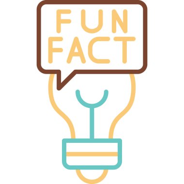 Eğlenceli Gerçekler konuşma balonu web simgesi, vektör illüstrasyonu