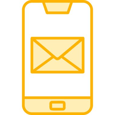 Telefon mesajı simge vektör çizim