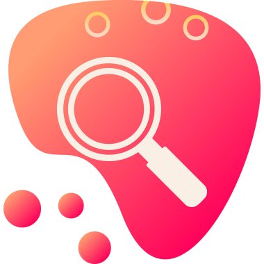 Büyütme cam simgesi, vektör illüstrasyonu 