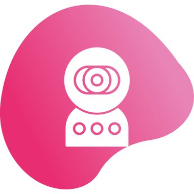 Ip Kamera simgesi, basit vektör illüstrasyonu 