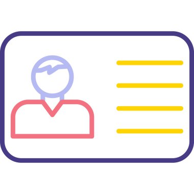 Ofis Kimliği Web simgesi, vektör illüstrasyonu