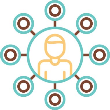 organizasyon yapı simgesi, vektör illüstrasyon basit tasarım