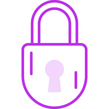 kilit düz simge vektör çizim