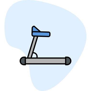 koşu bandı web simgesi, vektör çizim 