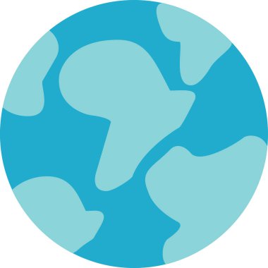 toprak küresi simgesi, vektör illüstrasyonu basit tasarım