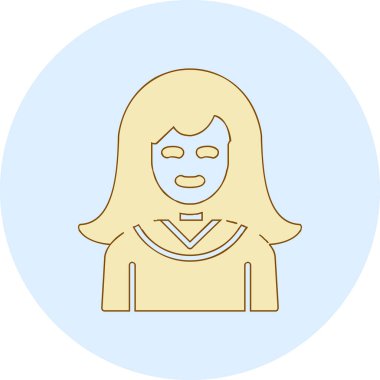 Kadın. Web simgesi basit illüstrasyon