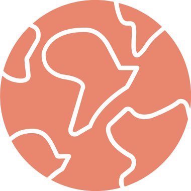 toprak küresi simgesi, vektör illüstrasyonu basit tasarım