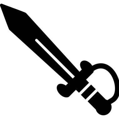 kılıç simgesi, vektör illüstrasyonu basit tasarım