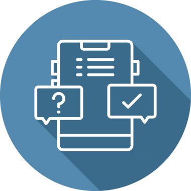 Quiz web simgesi vektör illüstrasyonu