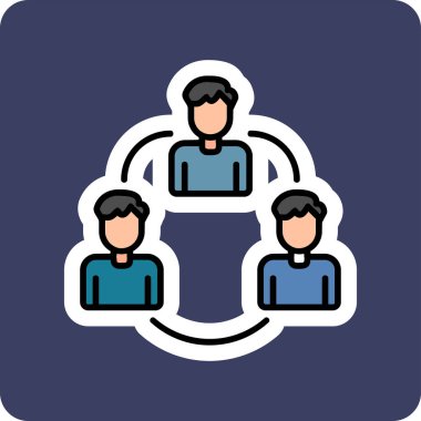 takım çalışması ikon vektör illüstrasyonu 