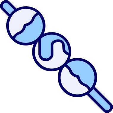 Dango web simgesi. Japon dango tatlıları vektör illüstrasyonu