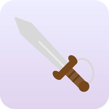 kılıç simgesi, vektör illüstrasyonu basit tasarım